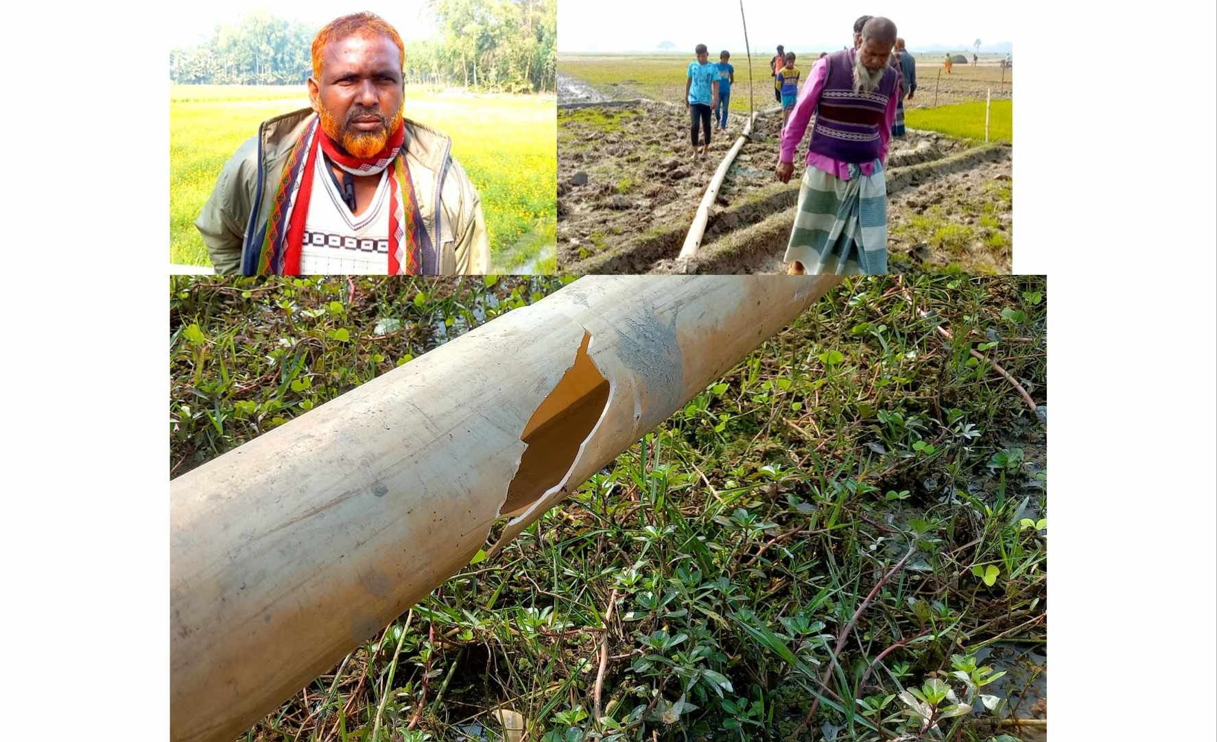 নওগাঁর মান্দায় ড্রেজারের পাইপ ভাংচুর ২ লক্ষ টাকার ক্ষতি